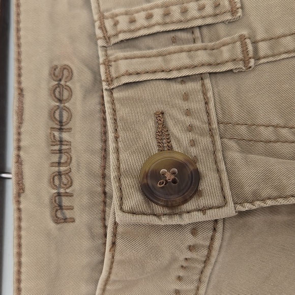 🤎 Maurices Khaki Slim Straight Ankle Pants Mid Rise Size 0 Neutral - Picture 4 of 15